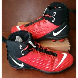 Nike Force Savage Varsity Sz 12 AQ8155-601 Red/Black/White Football Cleats #1372